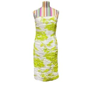 Adrianna Spaghetti Strap Silk Ruched Bodycon Dress 0963